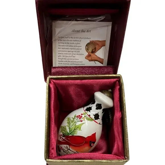 Ne'Qwa Art Peace Cardinal With Black and White Border Ornament Season Of Peace 4 - Picture 7 of 10